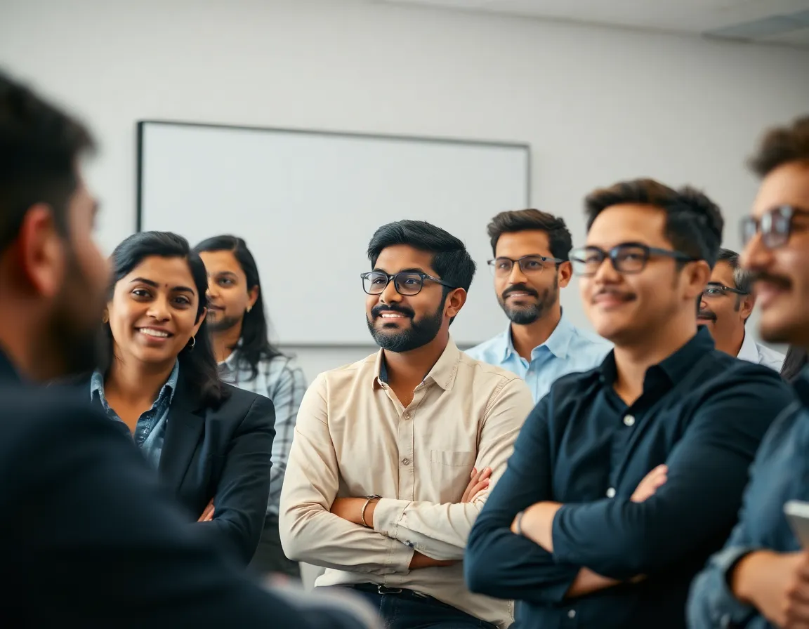 Group of aspiring leaders participating in a development program